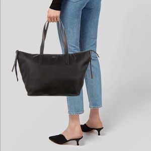 NWT Black Nylon Botkier Bond Tote with Leather Detailing